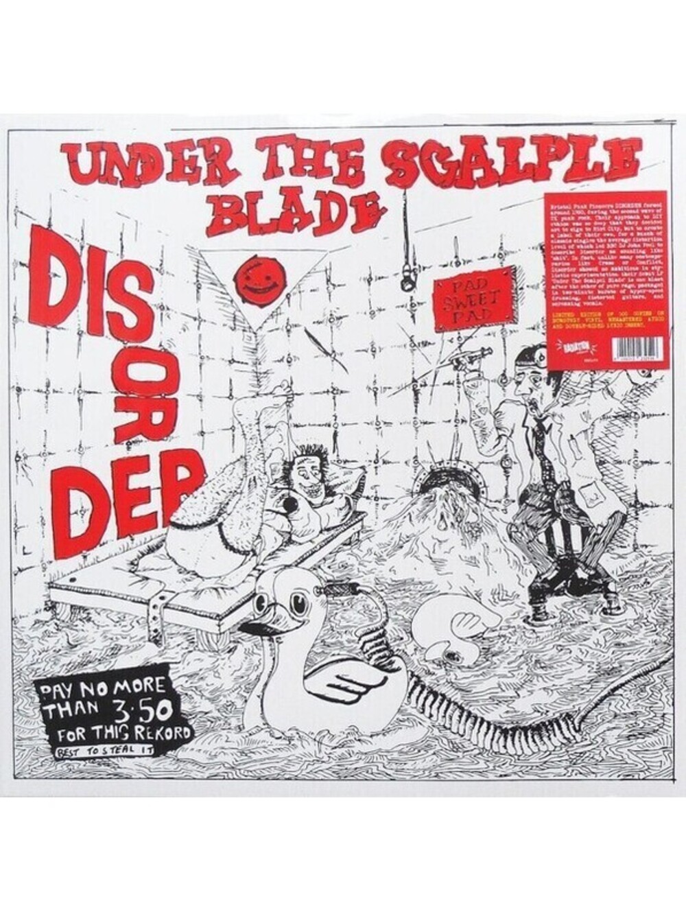 DISORDER - UNDER THE SCALPLE BLADE LP VINYL RECORD punk rock uk82 the exploited